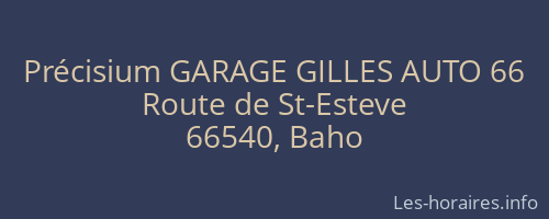 Précisium GARAGE GILLES AUTO 66