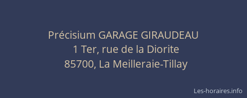 Précisium GARAGE GIRAUDEAU