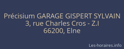 Précisium GARAGE GISPERT SYLVAIN
