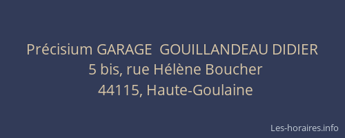 Précisium GARAGE  GOUILLANDEAU DIDIER