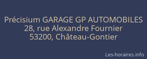Précisium GARAGE GP AUTOMOBILES