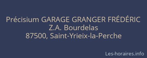 Précisium GARAGE GRANGER FRÉDÉRIC
