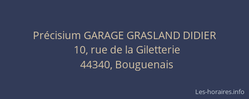 Précisium GARAGE GRASLAND DIDIER