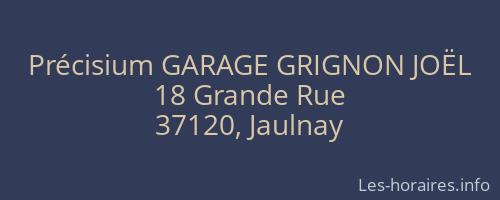 Précisium GARAGE GRIGNON JOËL