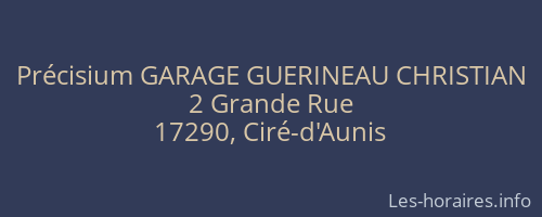 Précisium GARAGE GUERINEAU CHRISTIAN