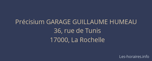 Précisium GARAGE GUILLAUME HUMEAU