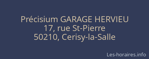 Précisium GARAGE HERVIEU