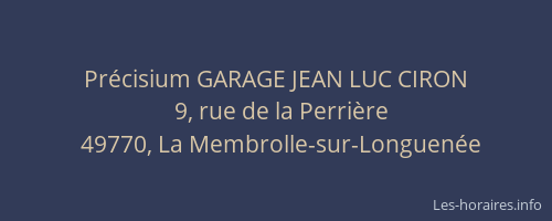 Précisium GARAGE JEAN LUC CIRON