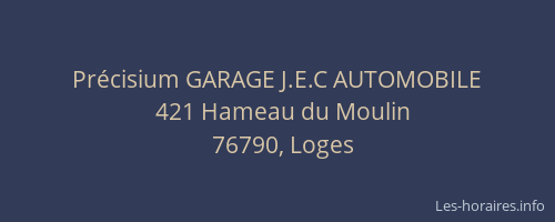 Précisium GARAGE J.E.C AUTOMOBILE