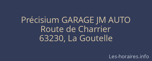 Précisium GARAGE JM AUTO