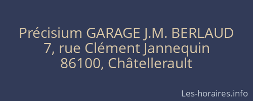 Précisium GARAGE J.M. BERLAUD