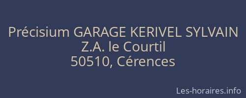 Précisium GARAGE KERIVEL SYLVAIN