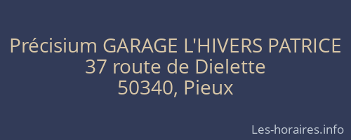 Précisium GARAGE L'HIVERS PATRICE