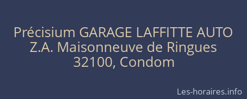 Précisium GARAGE LAFFITTE AUTO