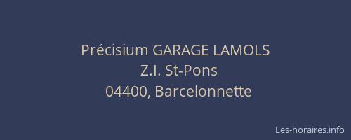Précisium GARAGE LAMOLS