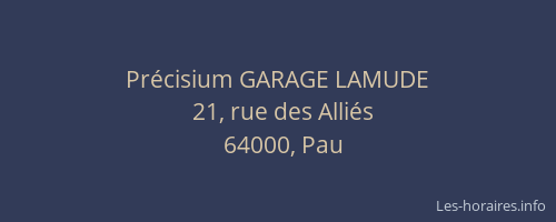 Précisium GARAGE LAMUDE
