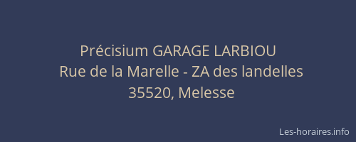Précisium GARAGE LARBIOU