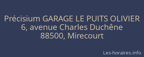 Précisium GARAGE LE PUITS OLIVIER