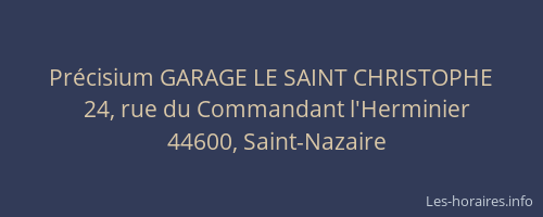 Précisium GARAGE LE SAINT CHRISTOPHE