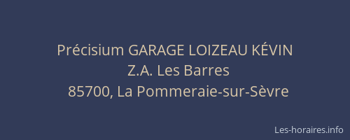 Précisium GARAGE LOIZEAU KÉVIN