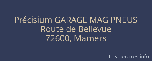Précisium GARAGE MAG PNEUS
