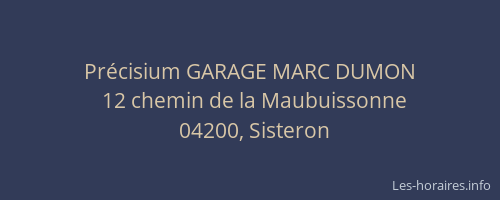 Précisium GARAGE MARC DUMON