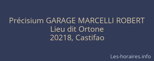 Précisium GARAGE MARCELLI ROBERT