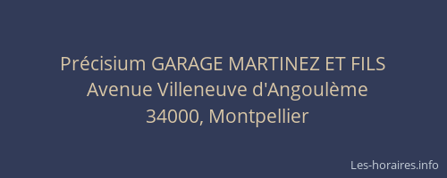 Précisium GARAGE MARTINEZ ET FILS