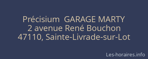 Précisium  GARAGE MARTY