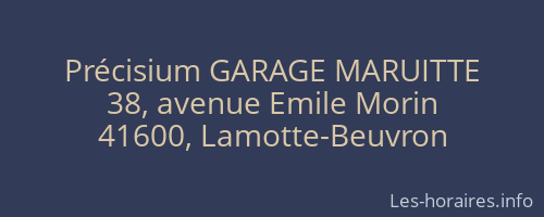Précisium GARAGE MARUITTE