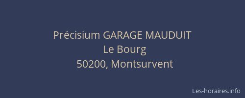 Précisium GARAGE MAUDUIT