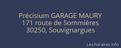 Précisium GARAGE MAURY
