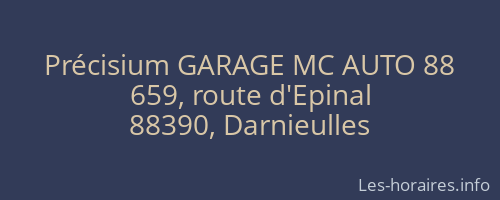 Précisium GARAGE MC AUTO 88