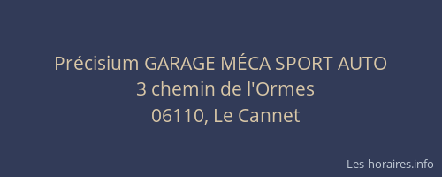 Précisium GARAGE MÉCA SPORT AUTO