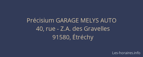 Précisium GARAGE MELYS AUTO