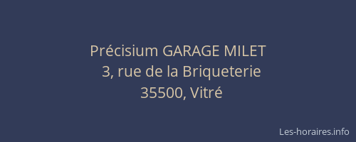 Précisium GARAGE MILET