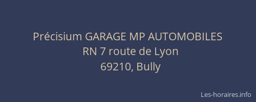 Précisium GARAGE MP AUTOMOBILES