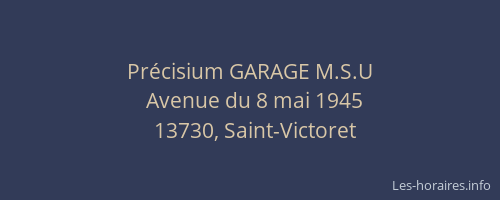 Précisium GARAGE M.S.U