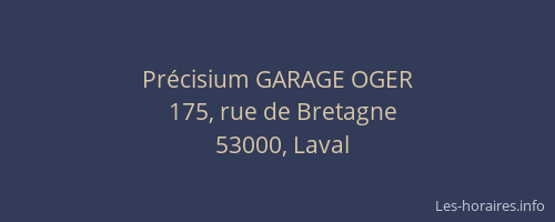 Précisium GARAGE OGER