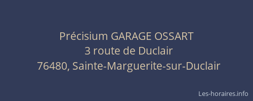 Précisium GARAGE OSSART