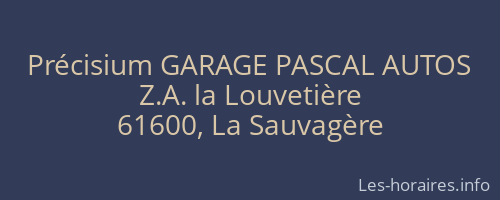 Précisium GARAGE PASCAL AUTOS