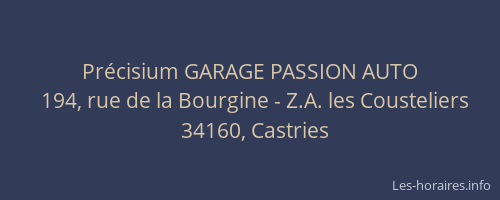 Précisium GARAGE PASSION AUTO
