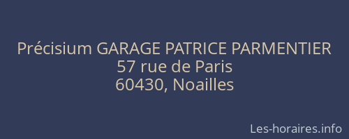 Précisium GARAGE PATRICE PARMENTIER
