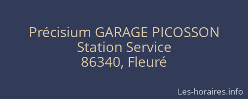 Précisium GARAGE PICOSSON