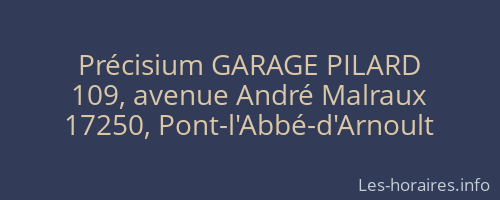 Précisium GARAGE PILARD