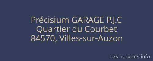 Précisium GARAGE P.J.C