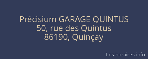 Précisium GARAGE QUINTUS