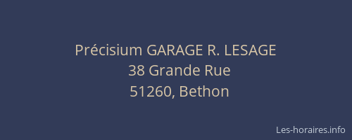 Précisium GARAGE R. LESAGE