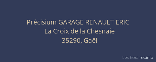 Précisium GARAGE RENAULT ERIC
