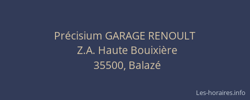 Précisium GARAGE RENOULT